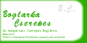 boglarka cserepes business card